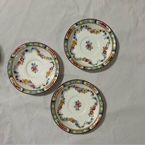 3 vintage Crown England Sutherland saucers